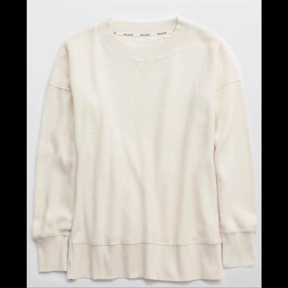 Aerie Cozy Good Vibes Oversized Crewneck - Picture 3 of 7